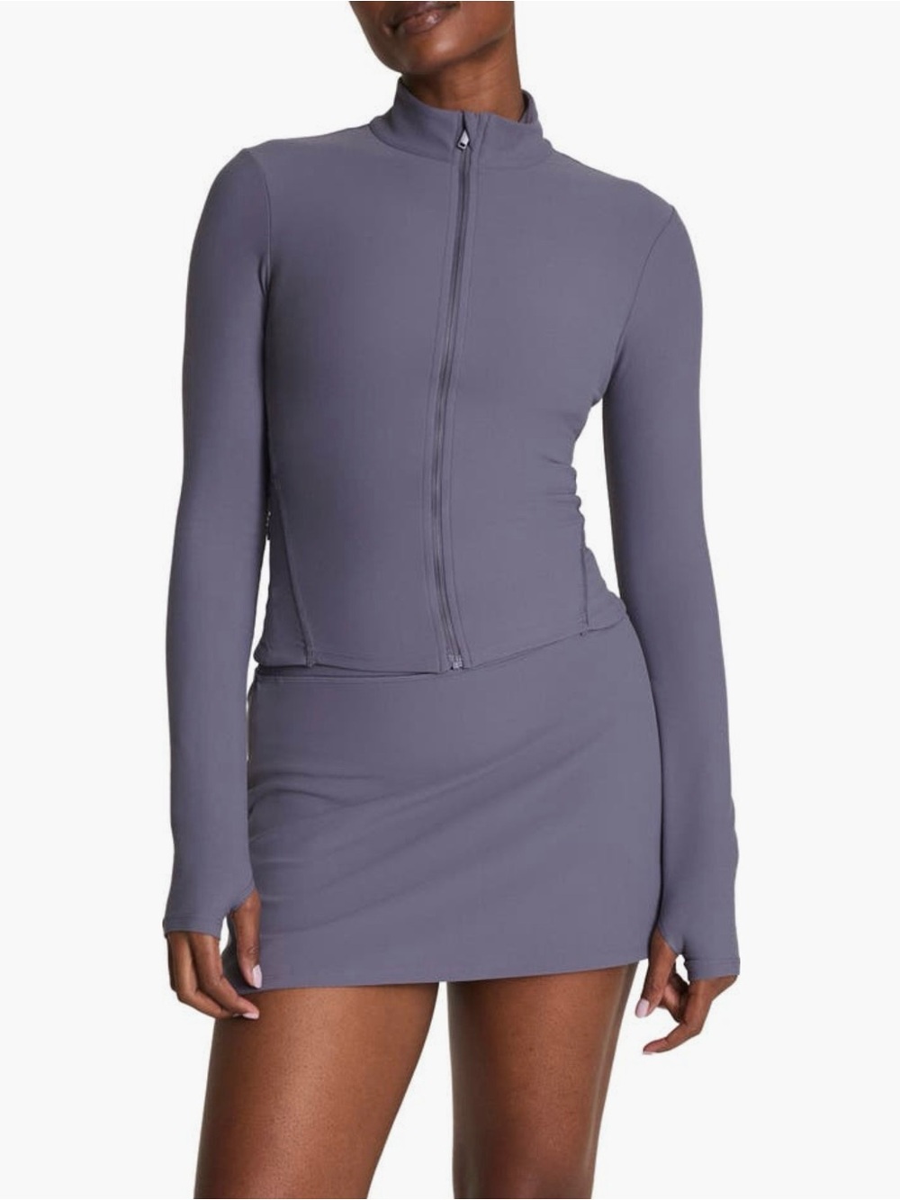 NWT SPANXsmooth™ OnForm Full Zip Jacket in Orchid Ash, size Medium. SPANX